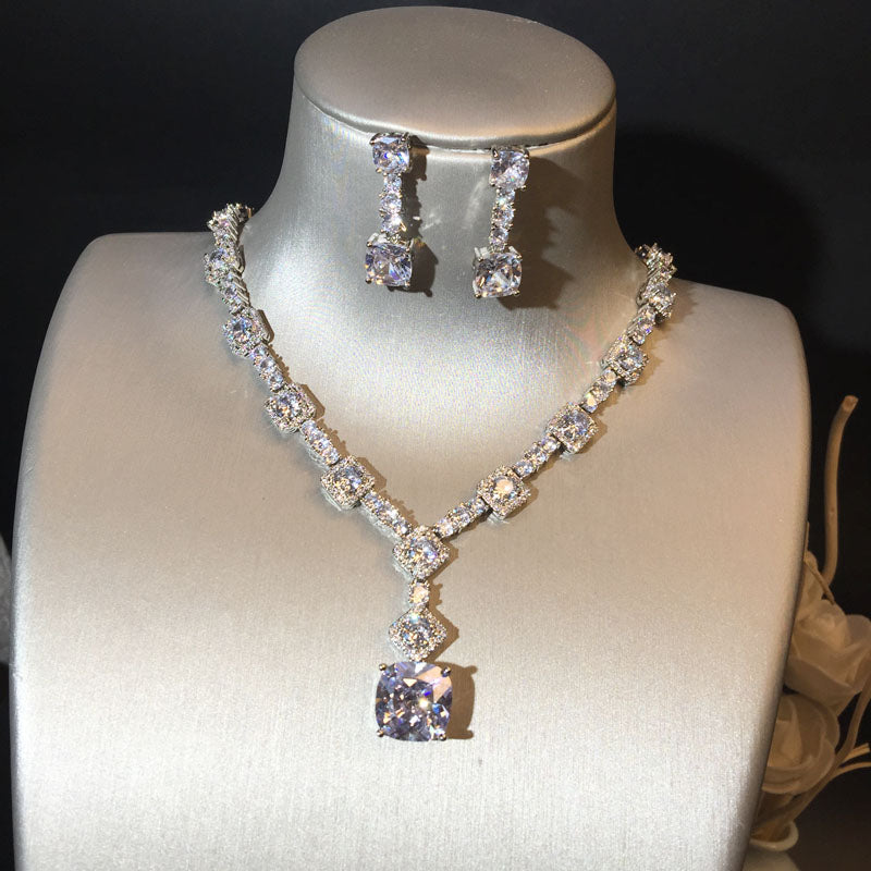 Brautschmuck Halskette Ohrringe Hochzeit Schmuckset