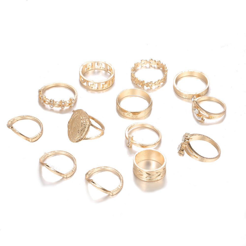 Englischer Virgin Diamantring-Set mit 13 Ringen