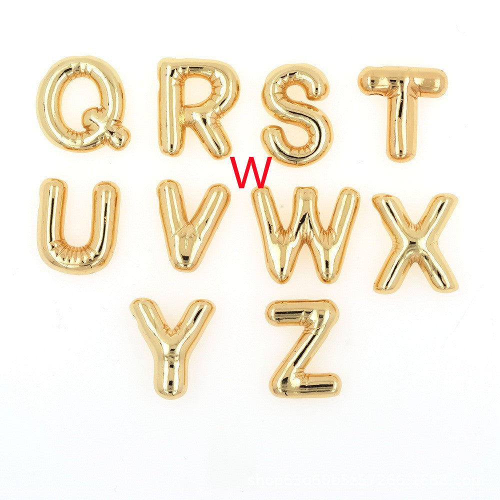 Glossy Letters Copper Pendant Necklace