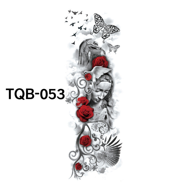 Pegatina de tatuaje impermeable de brazo completo
