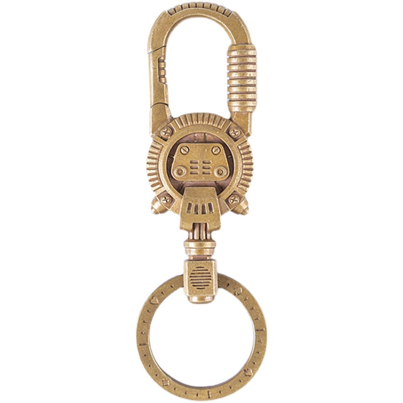Llavero Colgante de Bolso Steampunk Retro Mecánico de Latón Puro