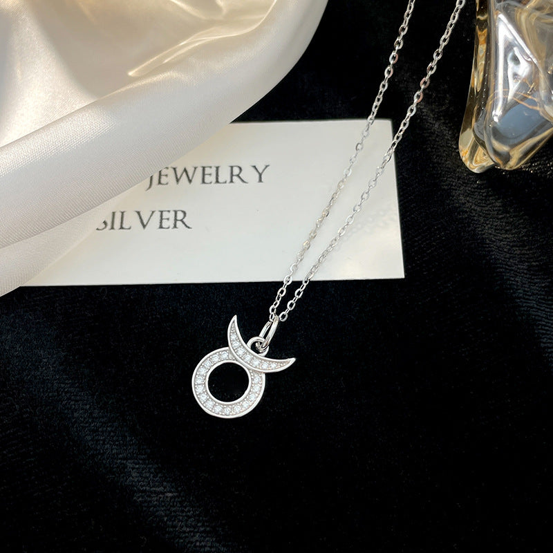 Sternzeichen 925 Sterling Silber Halskette für Damen