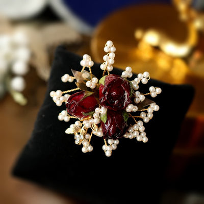 Vintage Flower Brooch Upscale Women's Elegant Delicate Pin Decorative Corsage