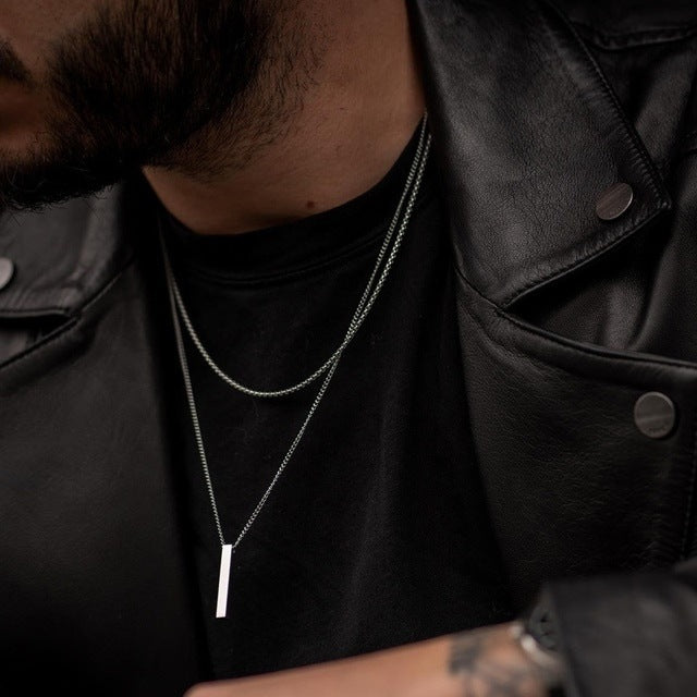Men's Gift Chain Crystal Necklace