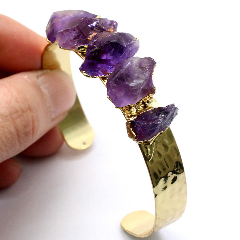 Pulsera de amatista amorfa de cristal