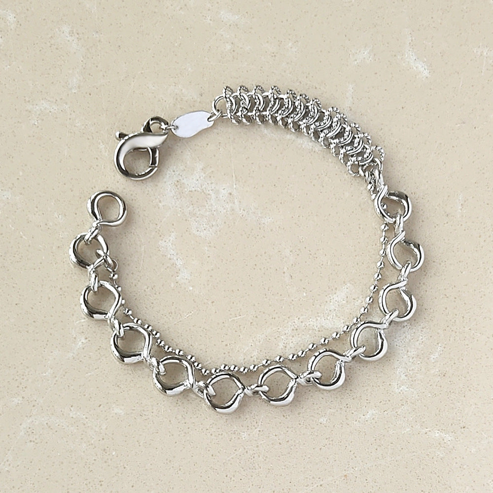 Pulsera empalmada de metal Wind Venom Diseño de personalidad sencilla Pulsera igual para hombre y mujer