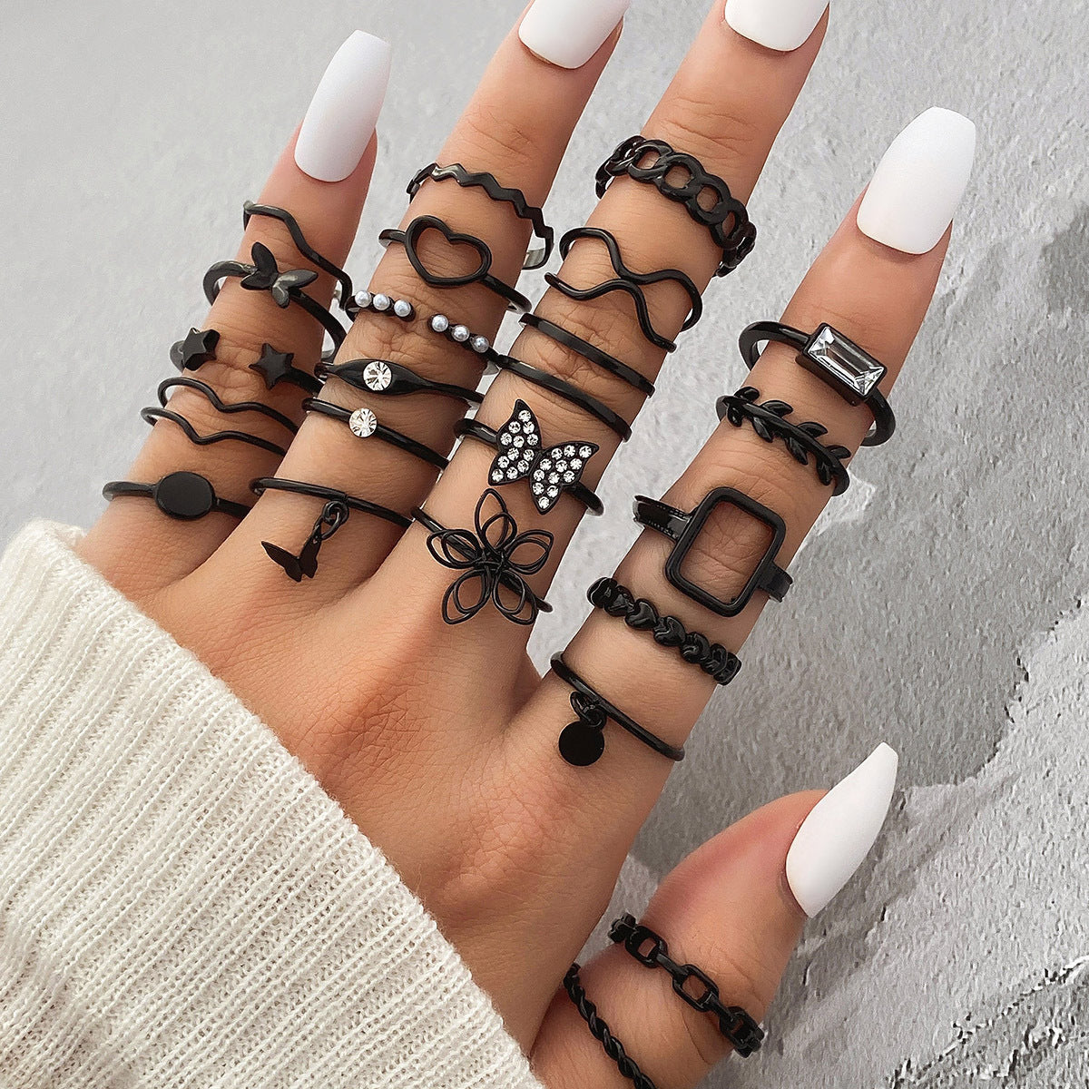 Ring Damen Nischen Senior Knöchelring 23-teiliges Set