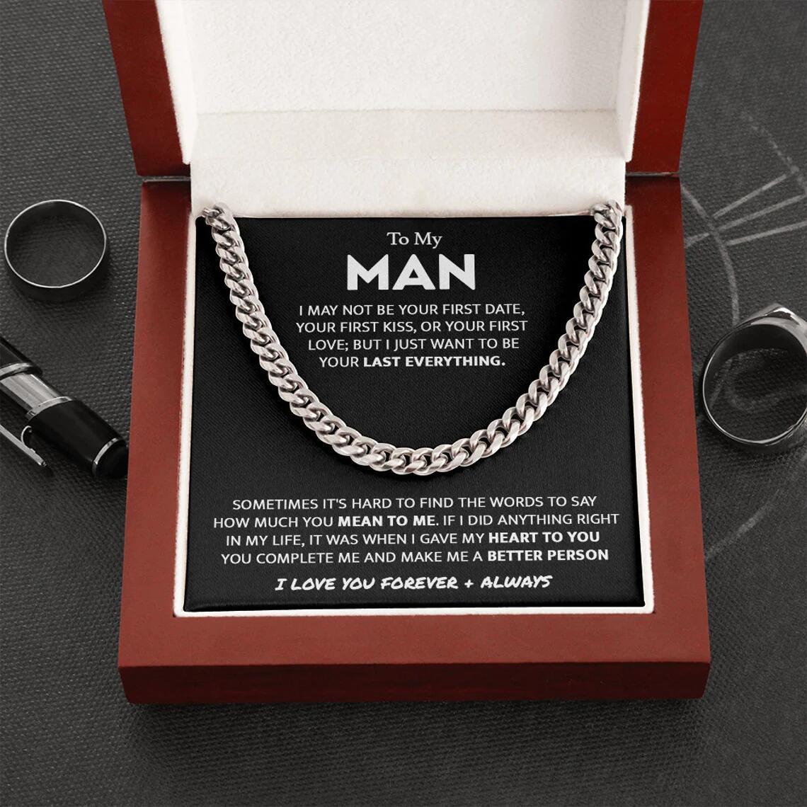 14K Single Circle Dense Chain Cuban Link Chain Male Titanium Steel Necklace Bracelet Gift For Son
