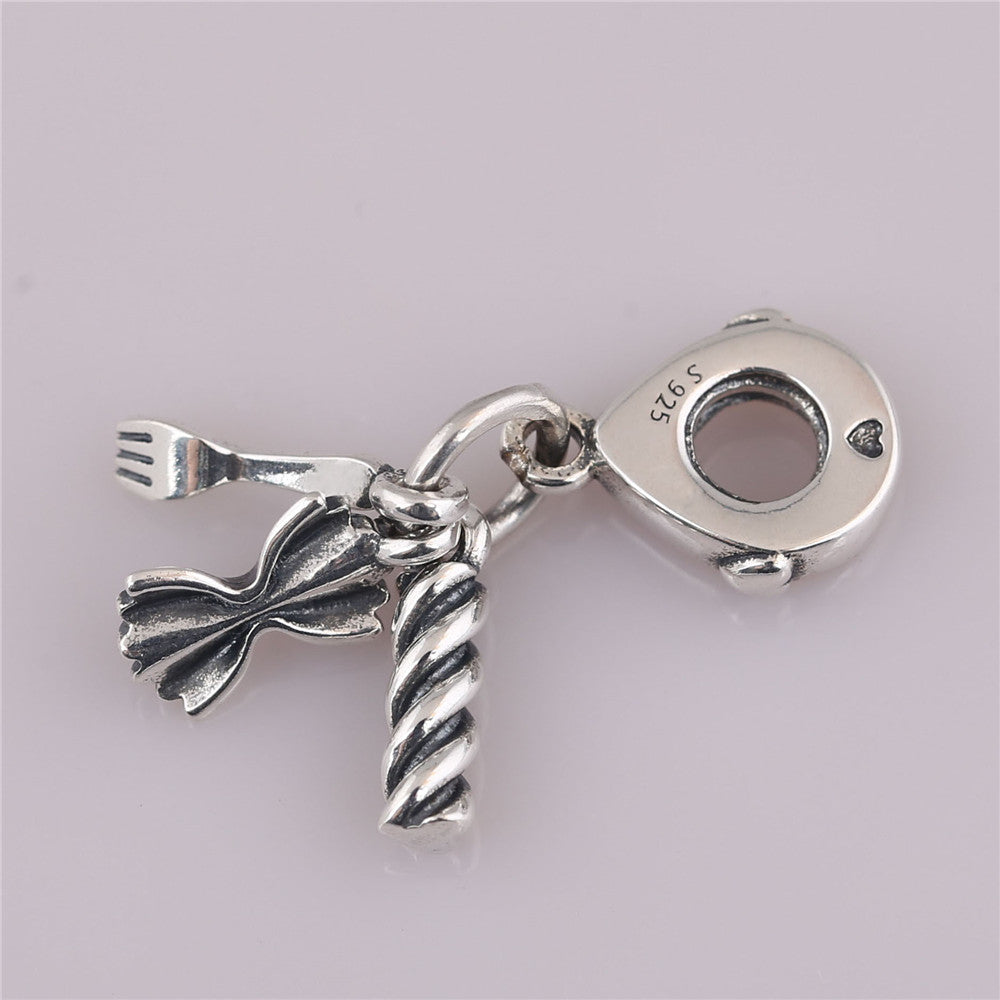 Elegantes accesorios de aleación de plata para tenedores de mesa para comidas compartidas