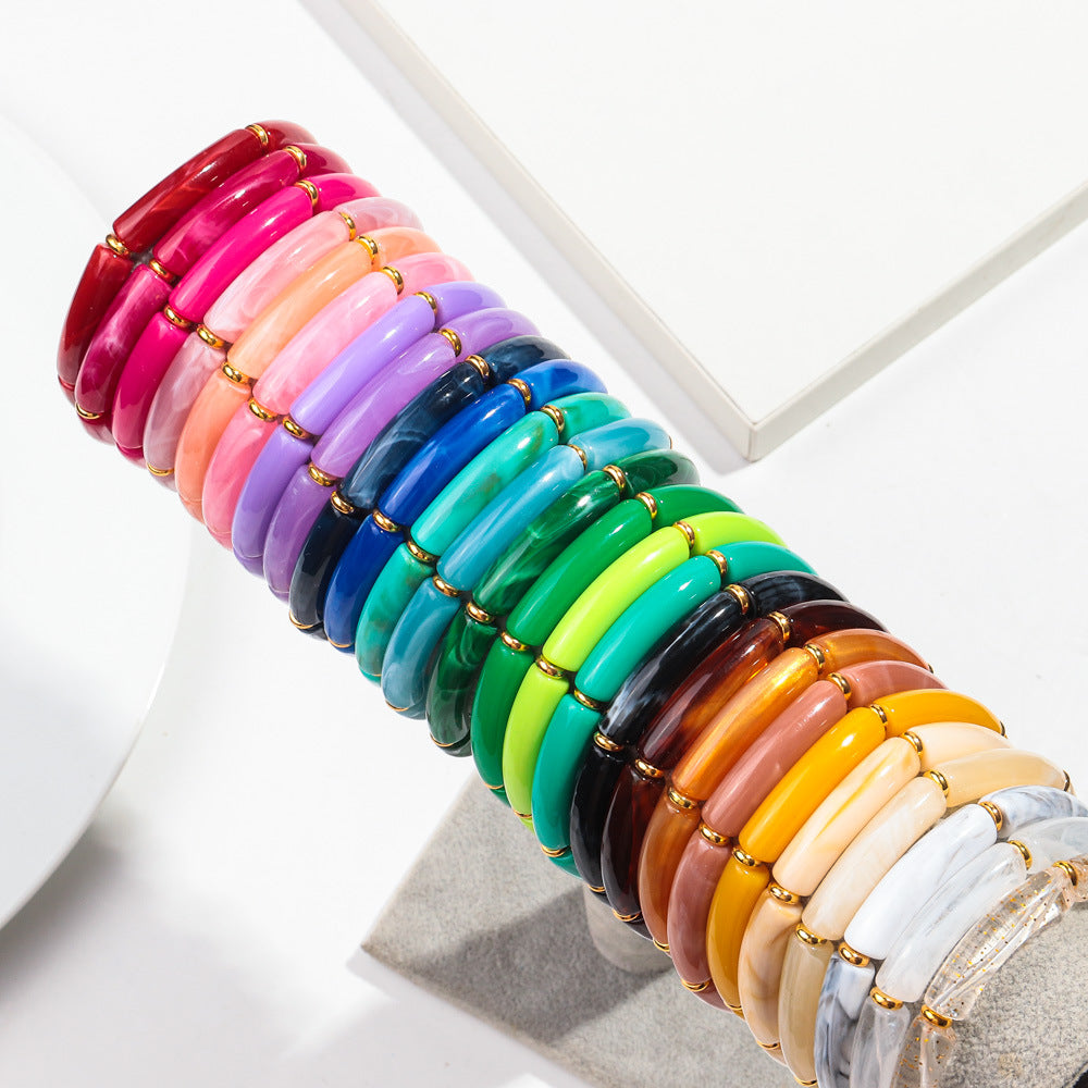 Pulseras de codo de acrílico populares europeas y americanas para damas