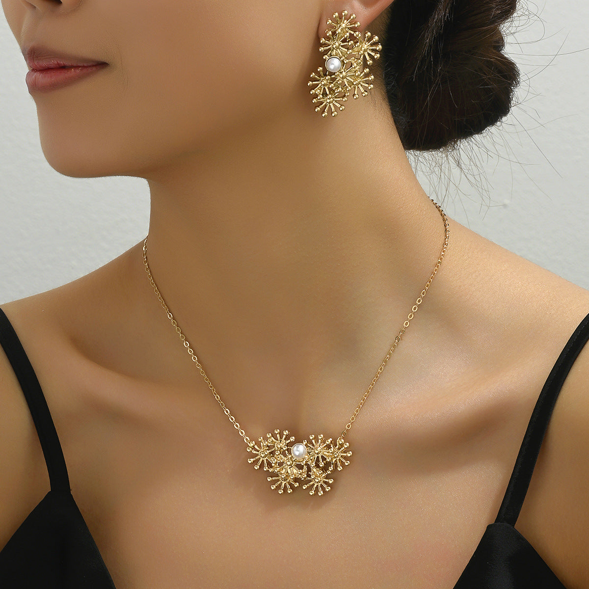 Mode SONNENBLUMEN Design Damenhalskette Set