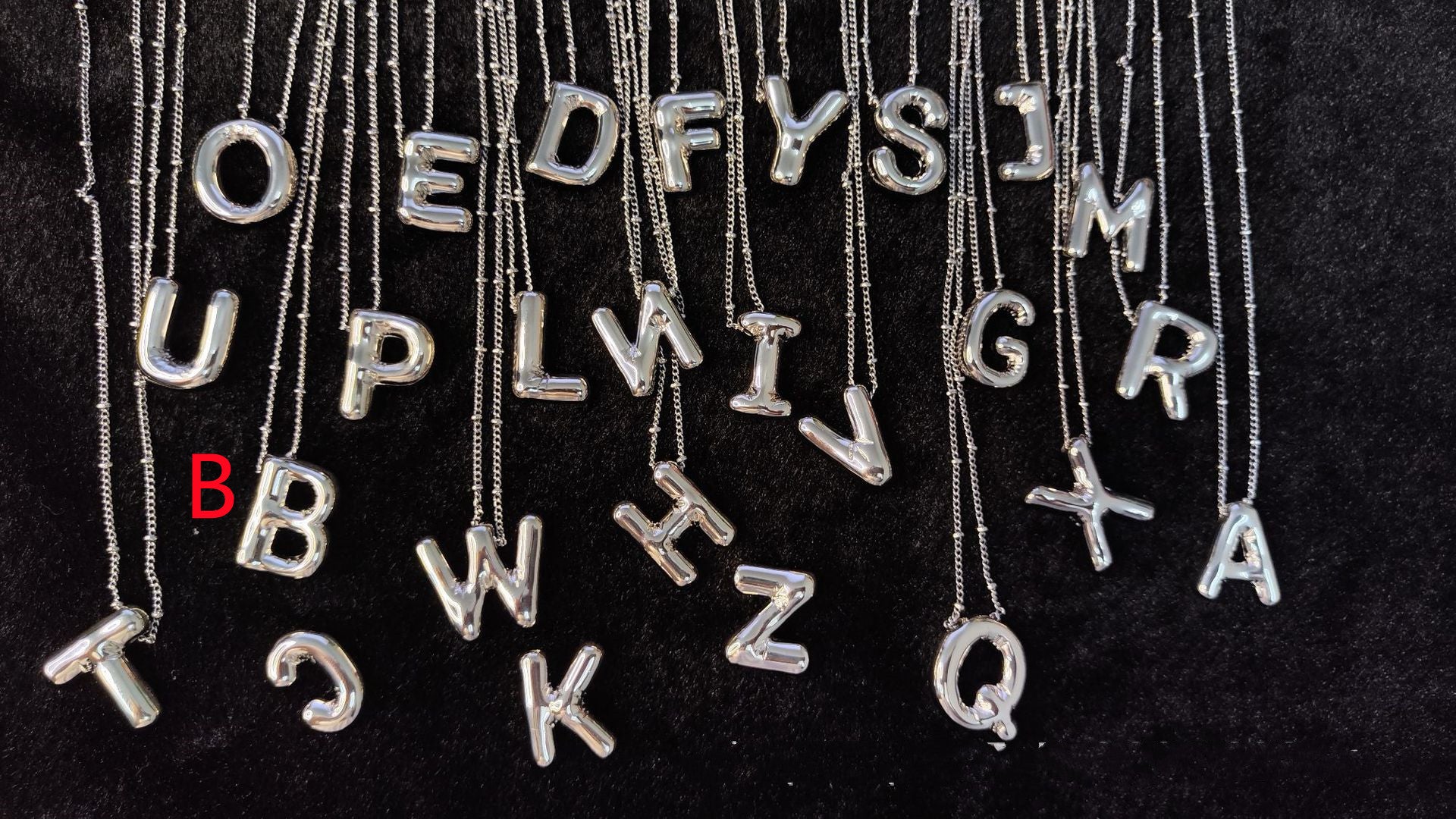 Glossy Letters Copper Pendant Necklace
