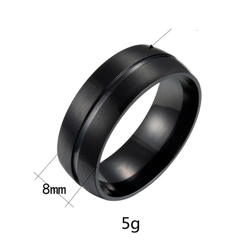 Edelstahlring Schwarz für Herren