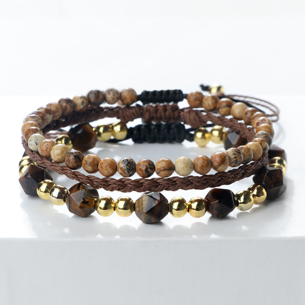 Creative Three-piece Woven Bracelet Adjustable