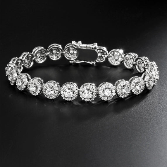 Leichtes Luxus-Armband mit vollständig eingelegten AAA-Zirkonen