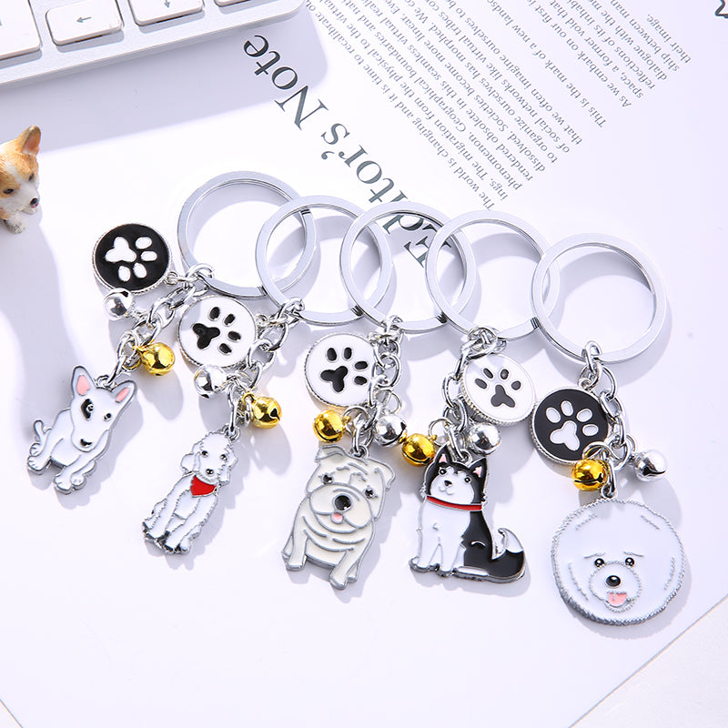 Llavero colgante creativo de metal para perro