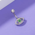 Joyería de Piercing de Ombligo de Circón Ojo Sencillo para Mujer