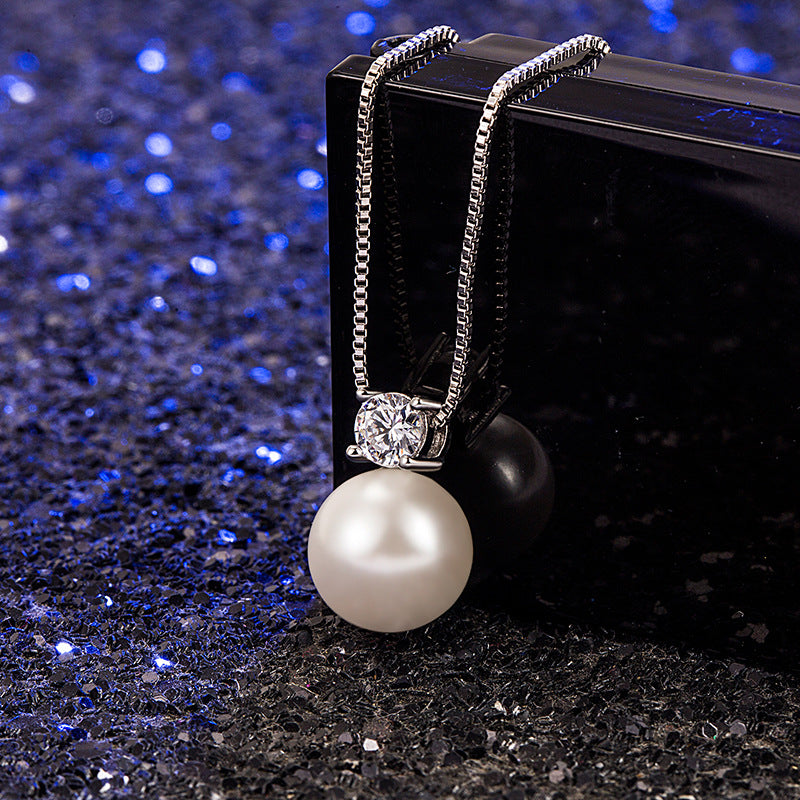 Damen Leichte Luxus Einzel-Strass Perlenkette