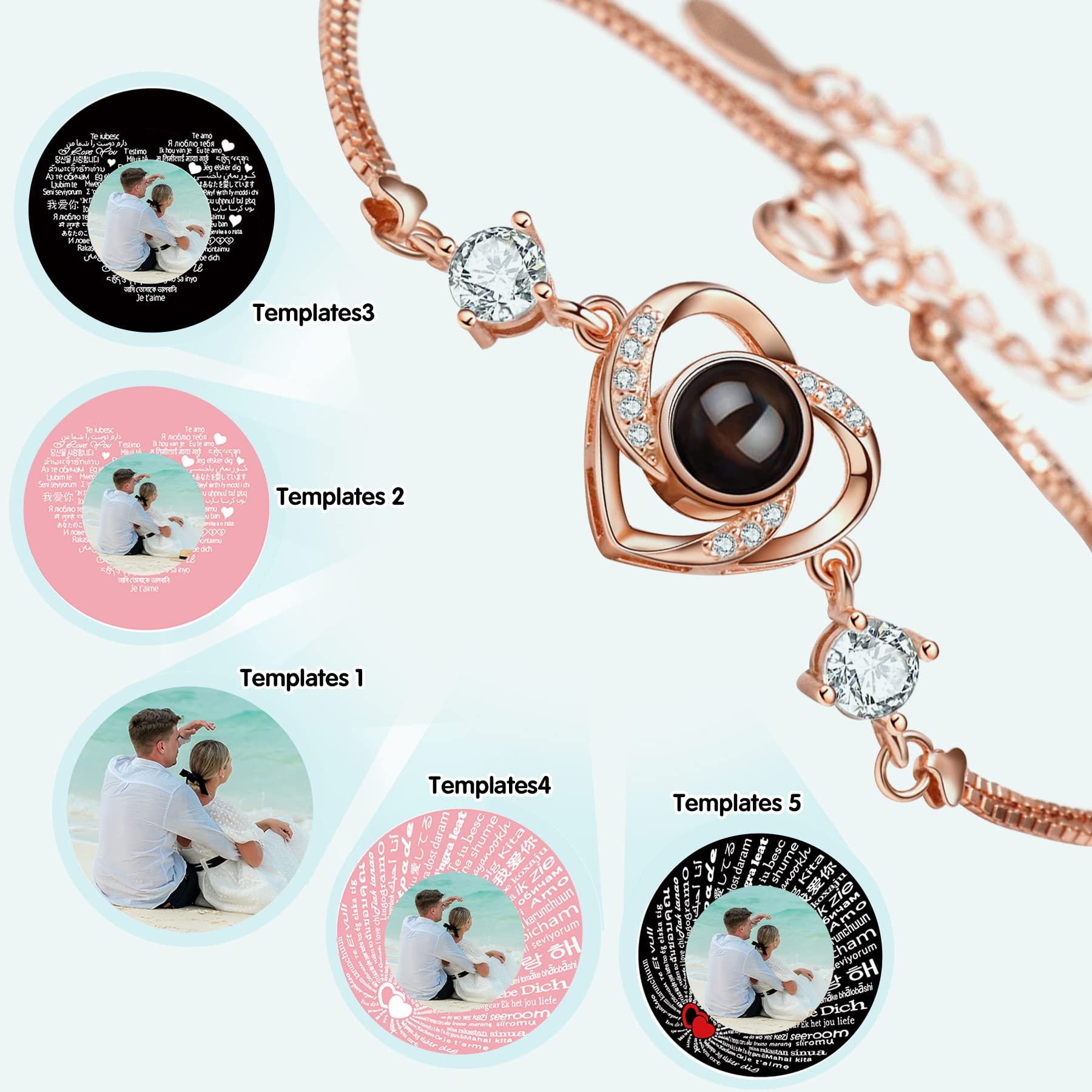 Pulsera de Proyección Te Amo Nano en Idiomas