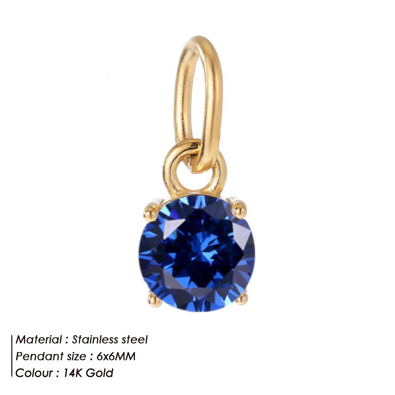 Ornament All-match Neue Edelstahl Runde Accessoires Diamant Damenanhänger