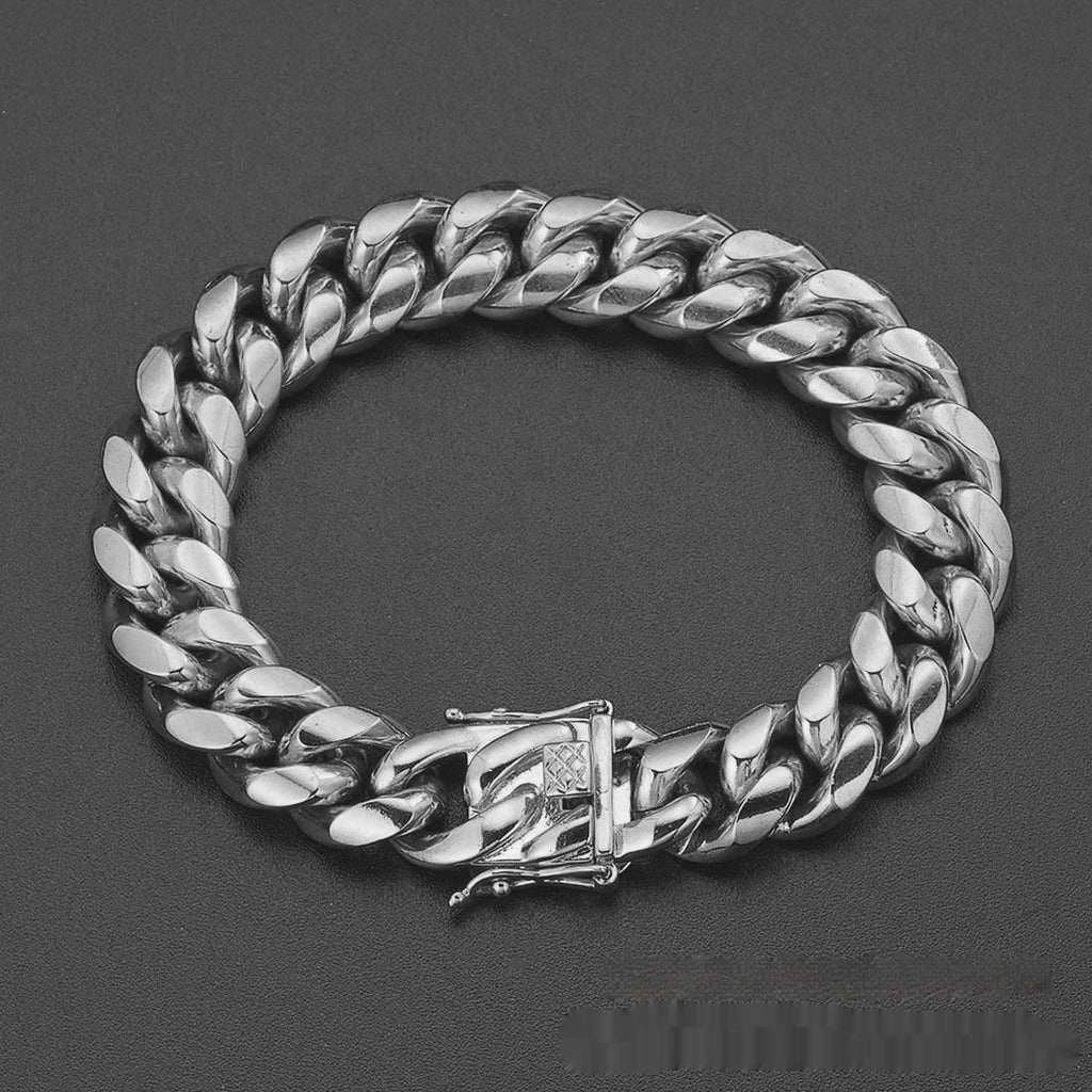 Brazalete de acero de titanio con hebilla de cabeza de dragón, adorno de acero inoxidable