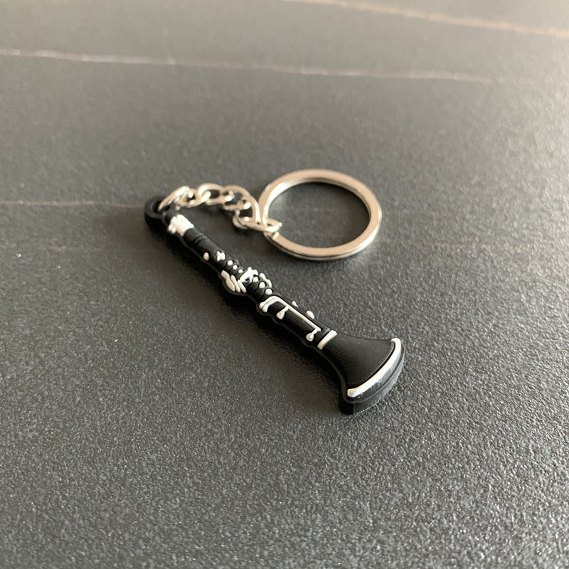 Llavero Colgante Suave de PVC de Guitarra Musical de Silicona