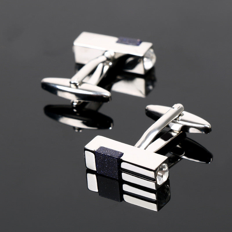 Herrenhemdknopf mit Diamant, luxuriöses Business-Design