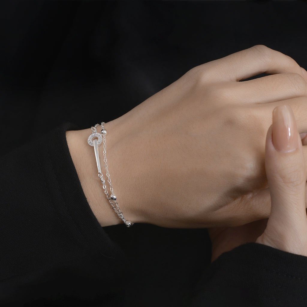 Doppellagiges Twin Ring Armband für Damen