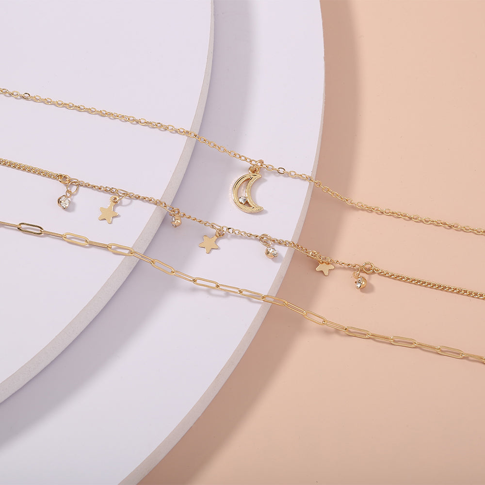 Kreative Kombination Design-Accessoires, frische Sterne, Mond, Quasten, einfaches und leicht zu tragendes Maestros Armband