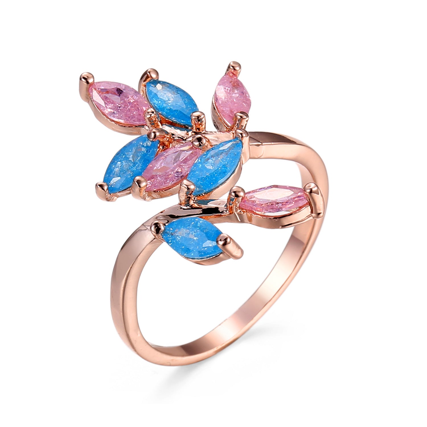 Eisblume Zirkon Schmuck Ring Schmuck