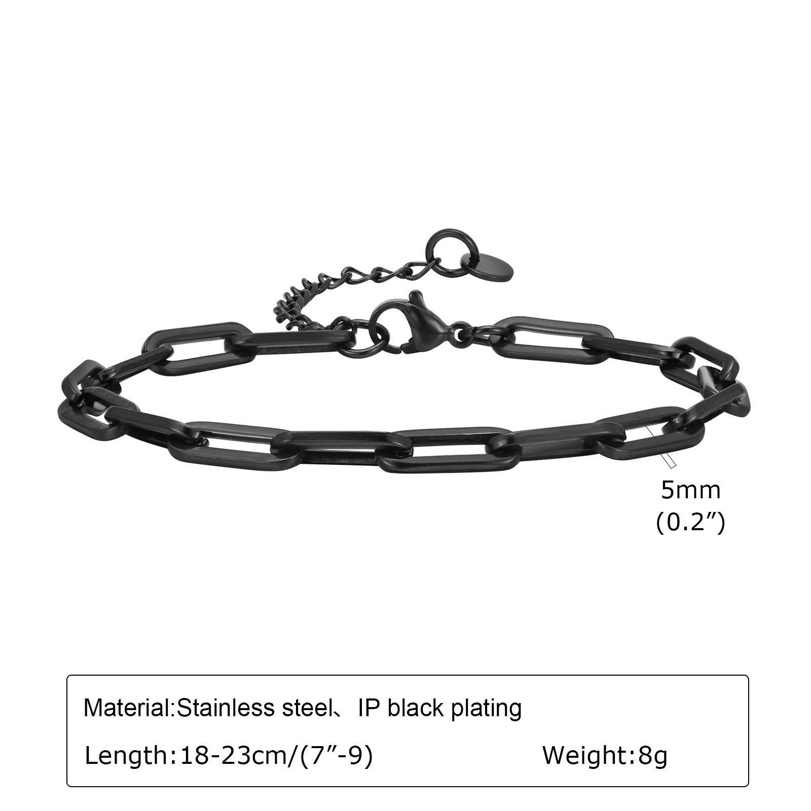 Fashion Square Buckle Thick Simple Bracelet