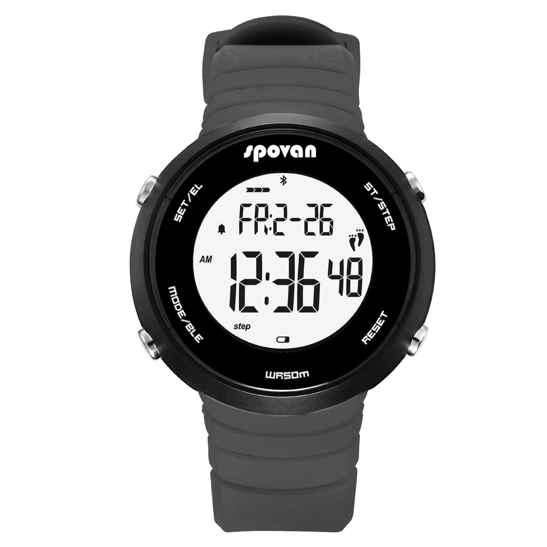 Elegante Bluetooth-Sportuhr mit stilvollem Schrittzähler