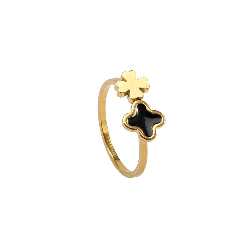 Modeschmuck Titanstahlring Damen Öffnung Nischen-Persönlichkeit