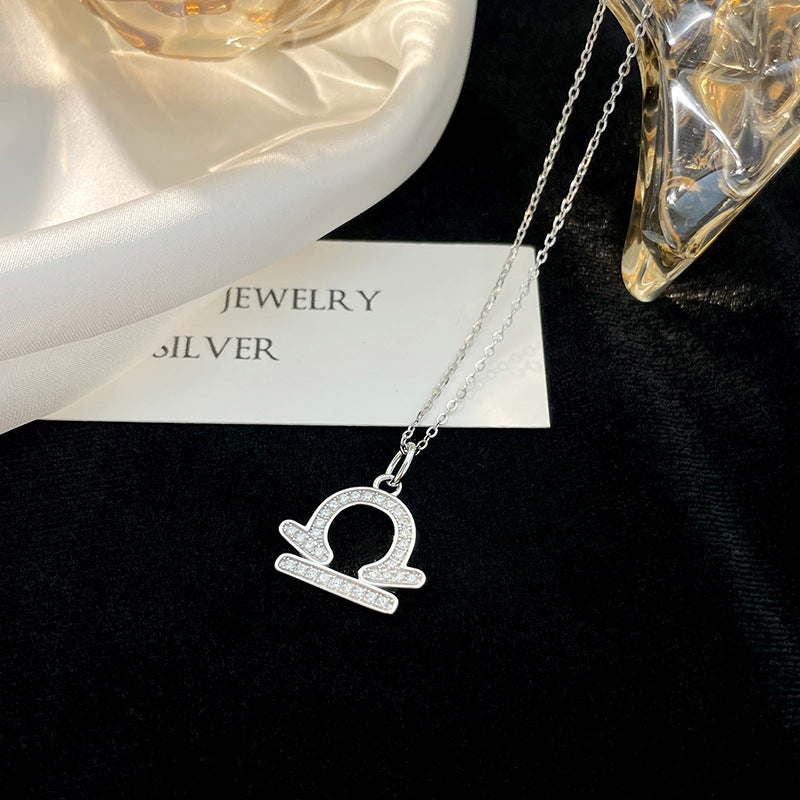 Sternzeichen 925 Sterling Silber Halskette für Damen