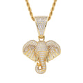 Vintage Elephant Head Shape Pendant Necklace