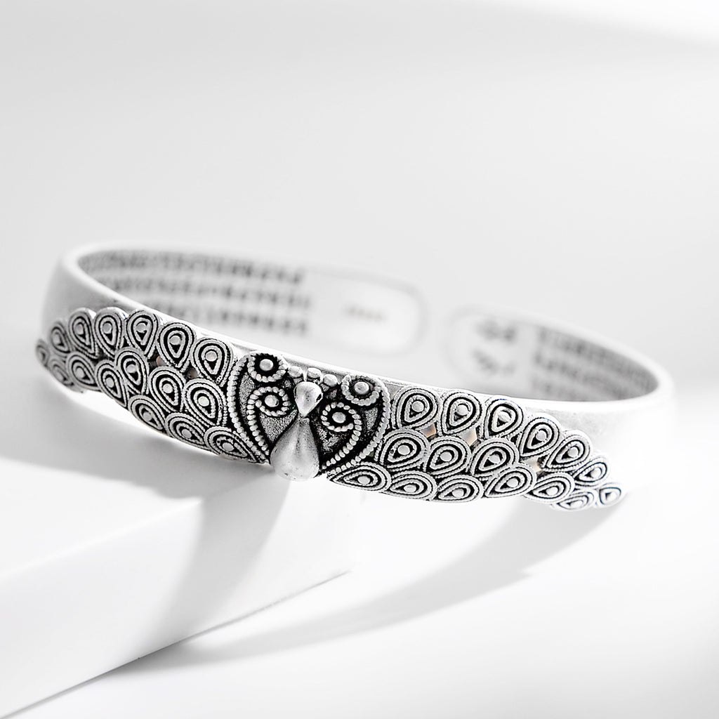 Pulsera de plata bañada en cobre antiguo