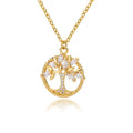 Tree Of Life Necklace Rhinestone Chain Pendant Jewelry Birthday Party Valentine's Day Gifts