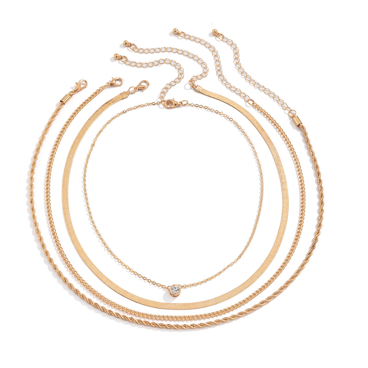 Retro Minderheit Schlangenkette Twist Kette Kombination Halskette Halskette Für Frauen