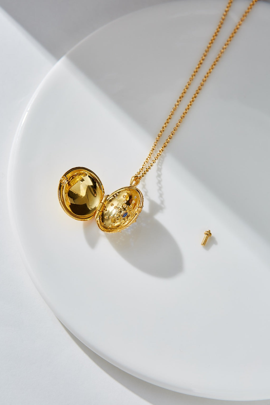 925 Silver Gilt Photo Clip Necklace