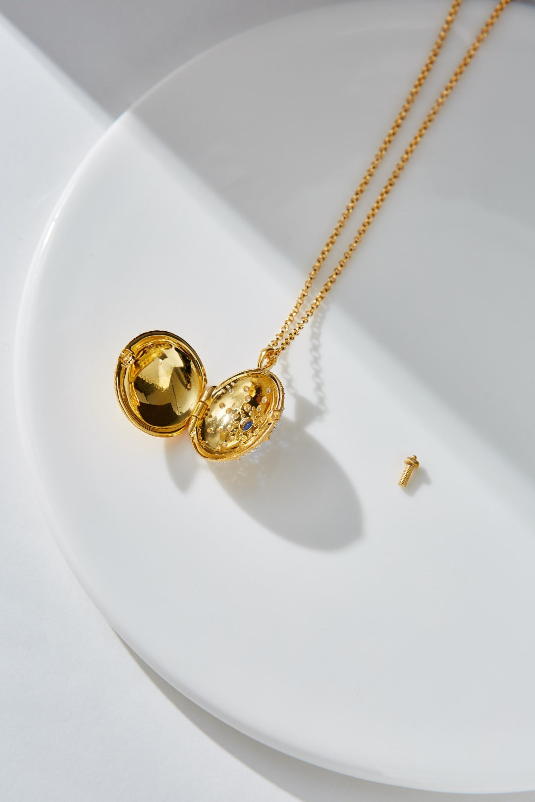 925 Silver Gilt Photo Clip Necklace