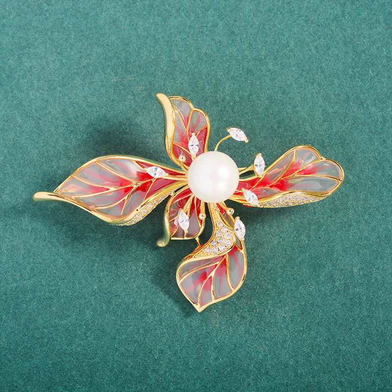 Five-petal Flower Vintage Corsage Pin Brooch
