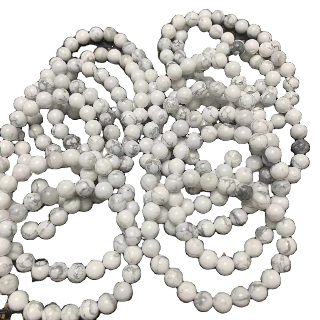 Armband aus natürlicher weißer Türkis, einzelner Kreis, Damenarmband, Schmuck