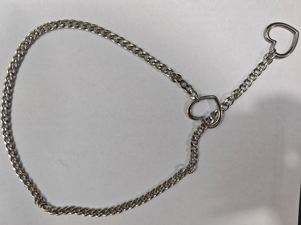 Edelstahl Lariat Herz Halskette Persönlichkeit Schwerer Ring Kubanische Lange Kette Punk Rock Slipchain Choker Halsband Für Frauen Männer