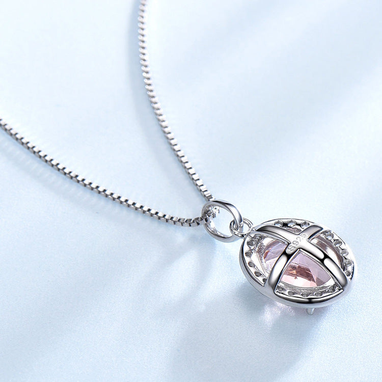 Cadena con colgante de gema más vendida en plata de ley