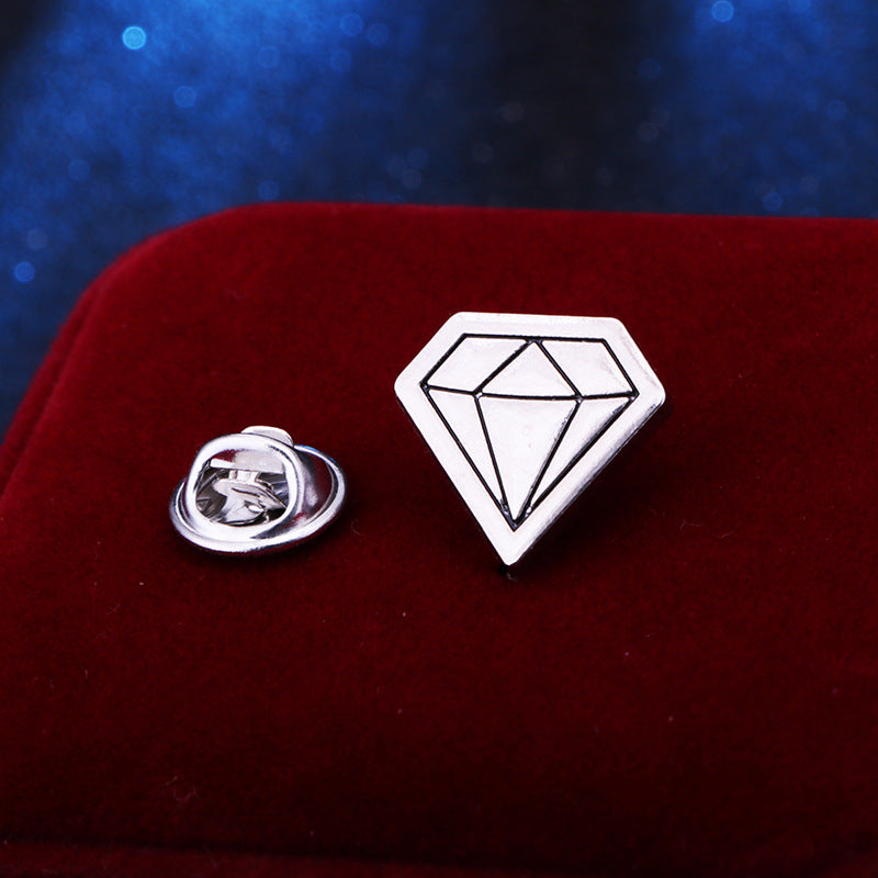 Broche de estilo coreano elegante con pequeños diamantes, mini broche pequeño