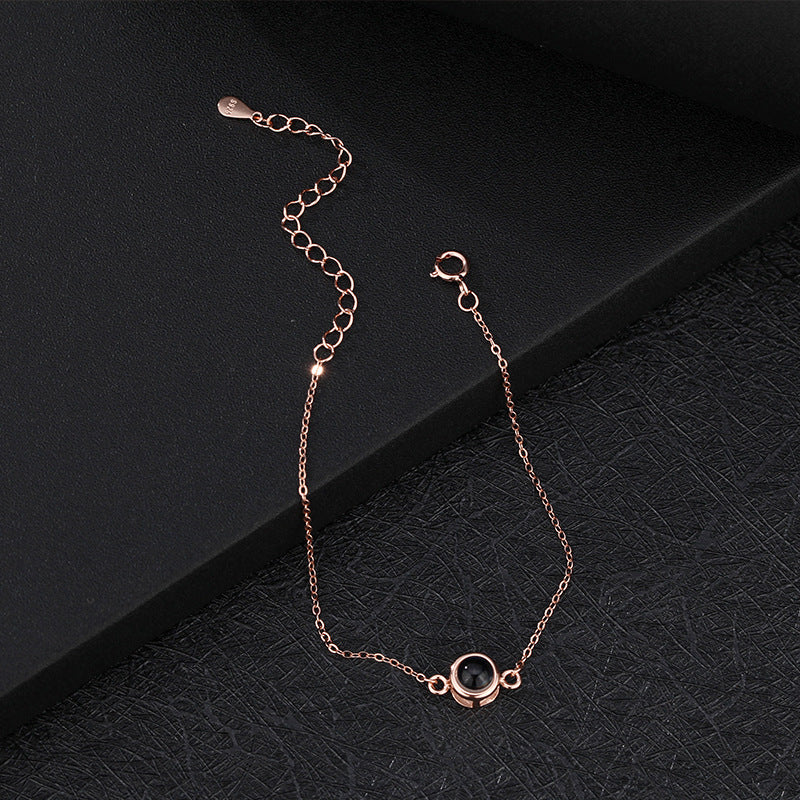 S925 Silver Language Projection Bracelet