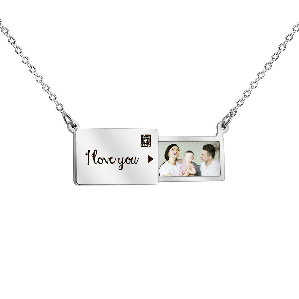 Mode Weihnachtsgeschenk Edelstahl Buchstaben Schlüsselbeinkette