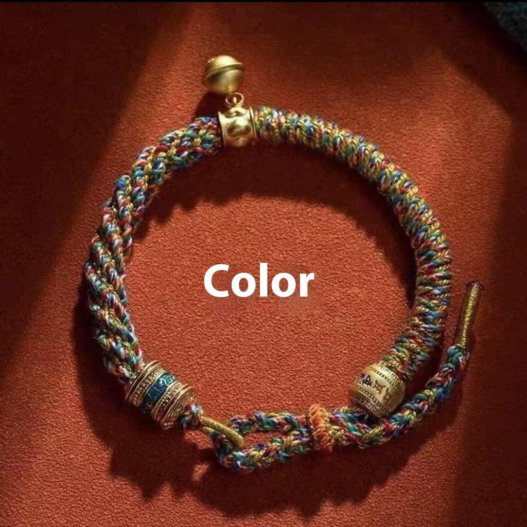 Armband im tibetischen Stil mit Sechs-Zeichen-Mantra, handgefertigt, ethnischer Stil