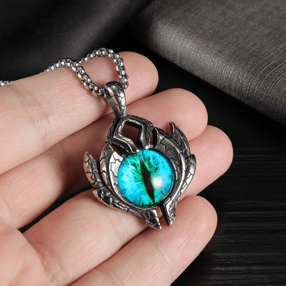 Mode Teufelsaugen Edelstahl Halskette Schmuck für Herren und Damen