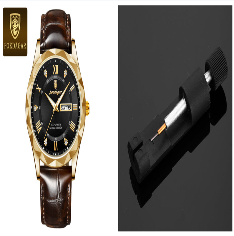 Leather Belt Men's Luxury Fashion Quartz Wrist Watch